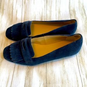Talbots navy suede flats